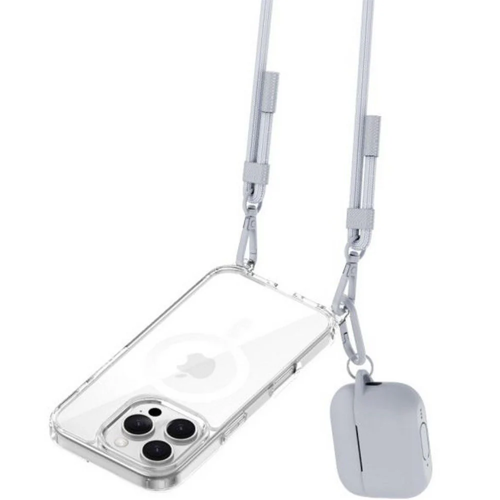 Handy-Lanyard für das Handgelenk / den Arm, Tech-Protect C5SE Rope Crossbody Strap, Grau - Image 2