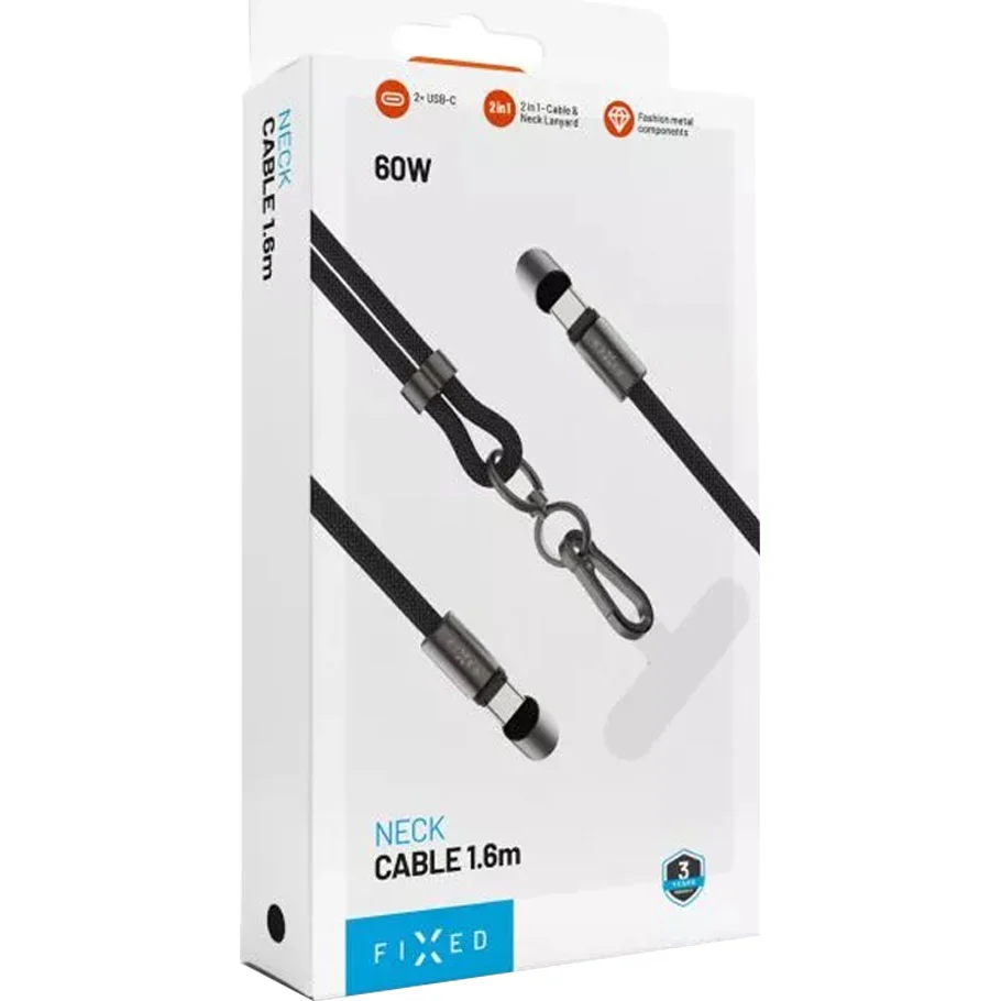 Handy-Schlüsselband mit USB-C Cable, Fixed Neck Cable, Schwarz - Image 4