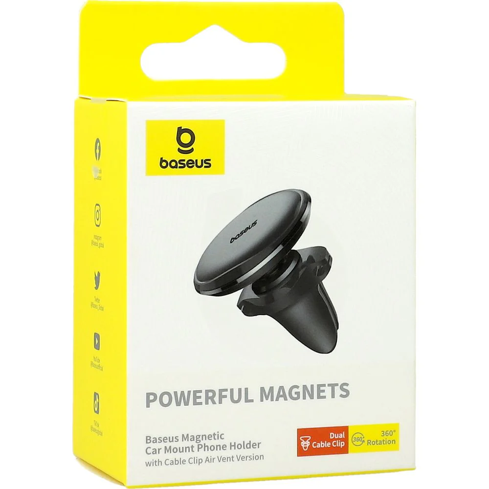 Handyhalterung für Auto Baseus SUGX-A01 Magnetic Car Mount Phone Holder Air Vent, Schwarz - Image 6