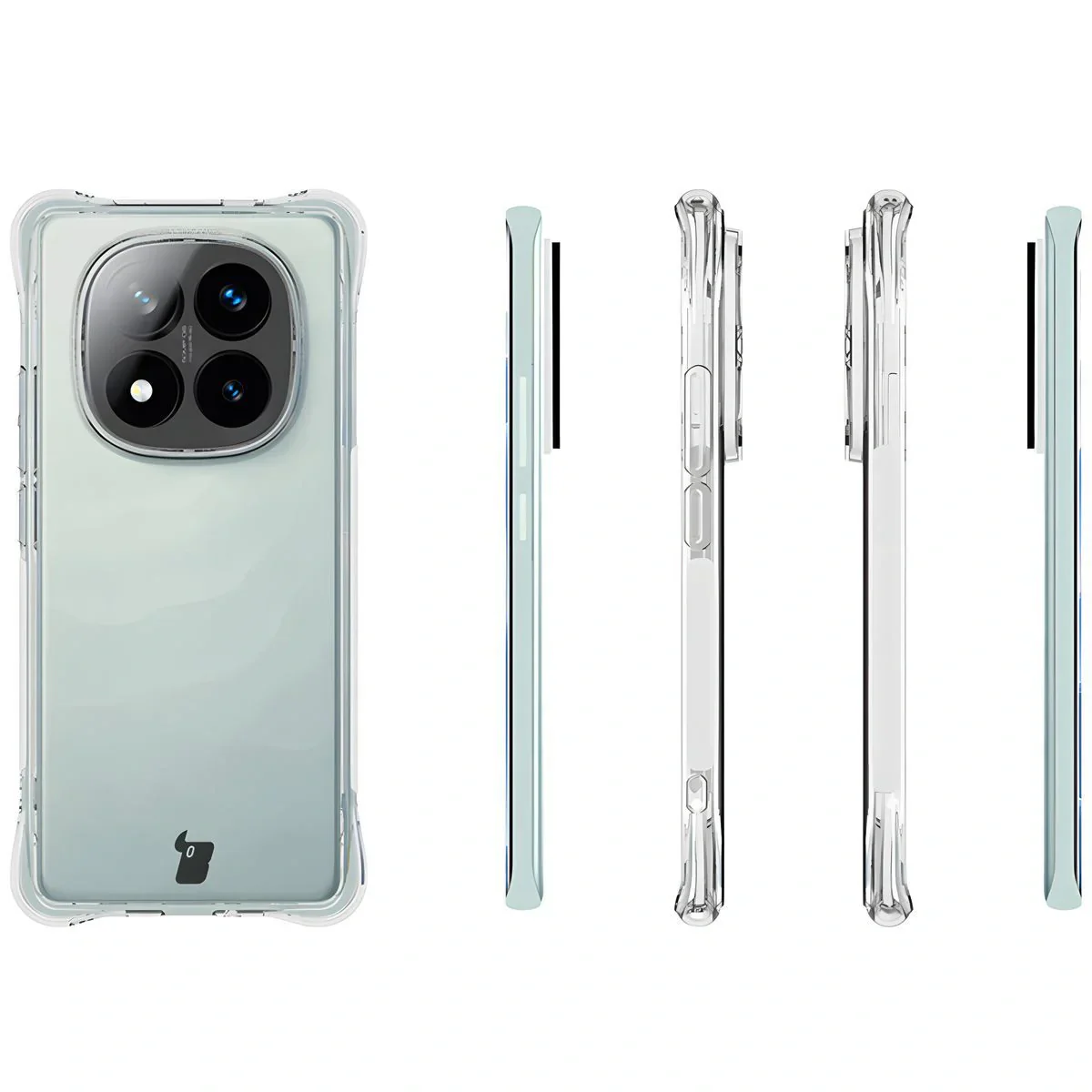 Handyhülle + 2x Folie für Xiaomi Redmi Note 14 Pro Plus 5G, Bizon Case Clear Pack, Transparent - Image 4