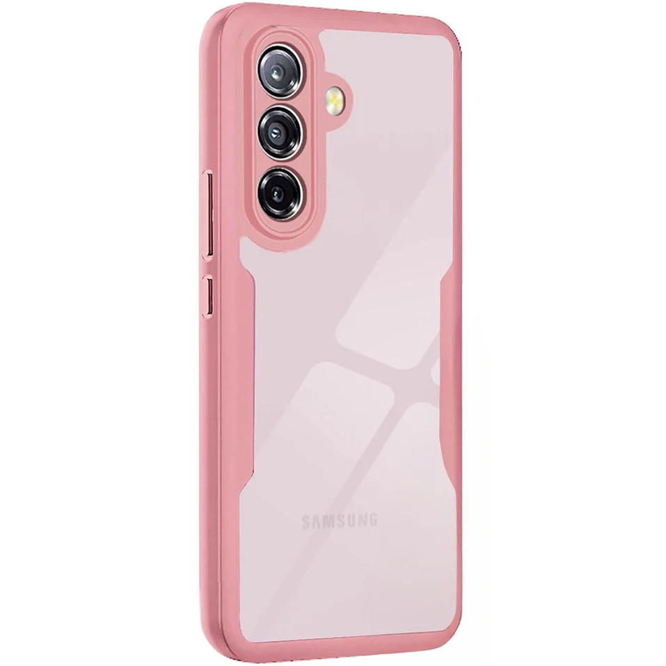 Handyhülle 360° mit Displayschutz für Galaxy A57 5G, Techsuit ColorVerse, Transparent und Rosa - Image 2