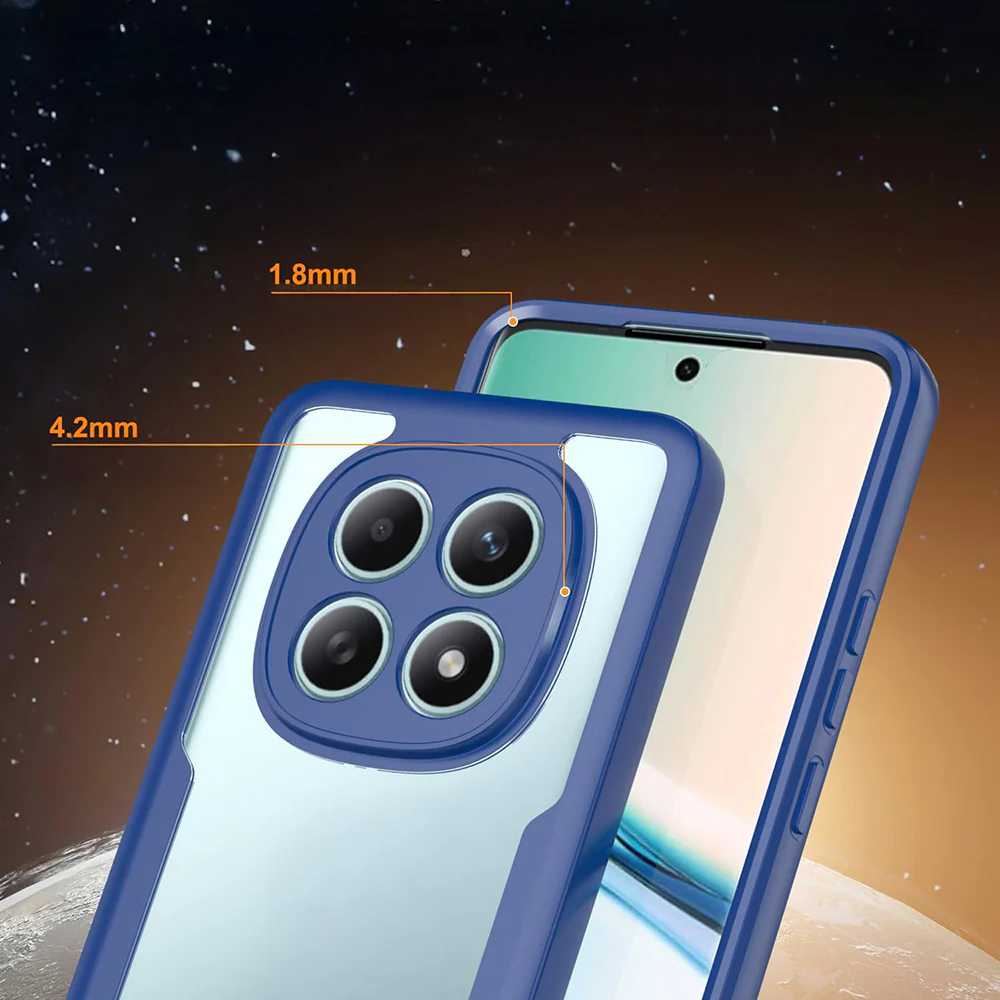 Handyhülle 360° mit Displayschutz für Xiaomi Redmi Note 15 4G, Techsuit ColorVerse, Transparent und Dunkelblau - Image 2