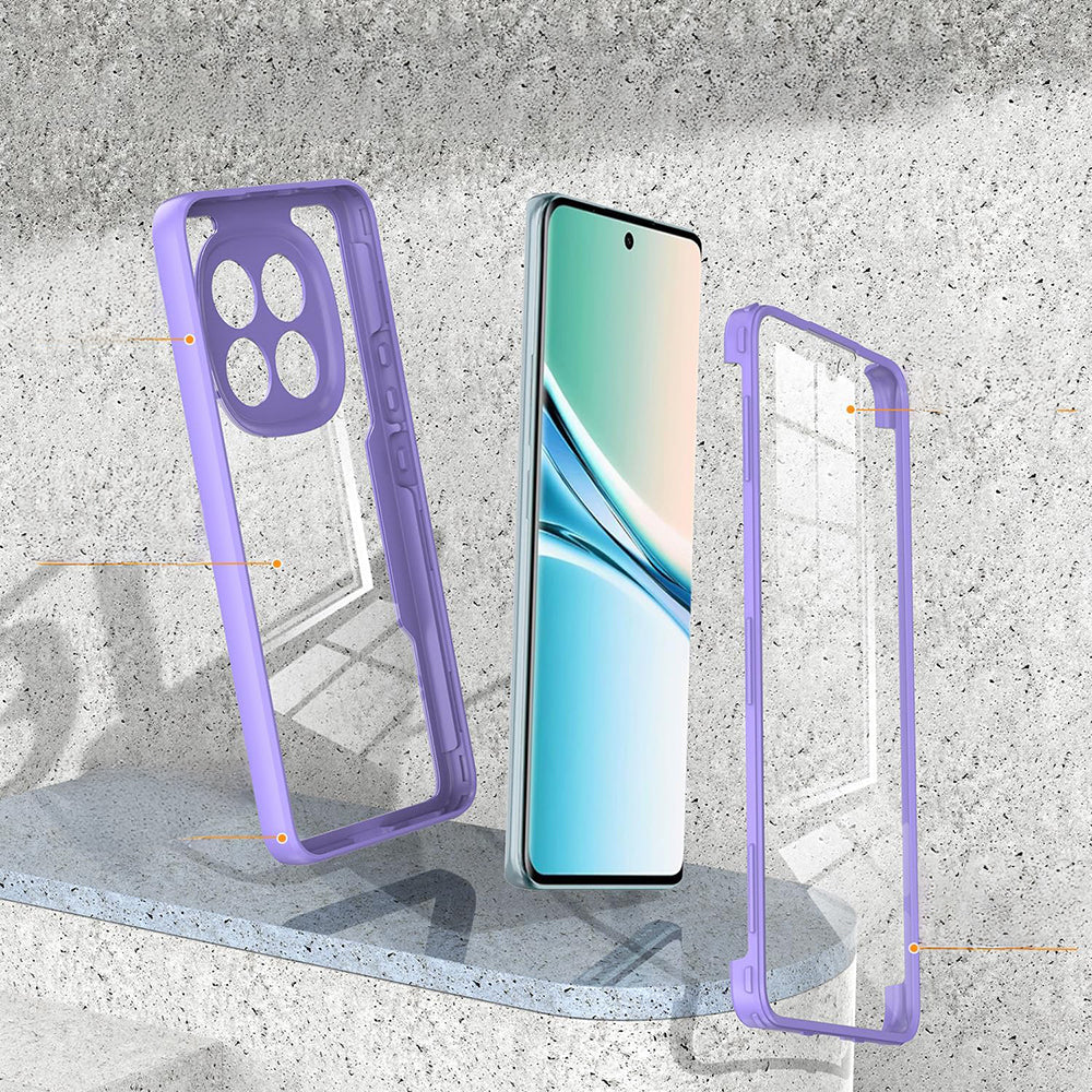 Handyhülle 360° mit Displayschutz für Xiaomi Redmi Note 15 4G, Techsuit ColorVerse, Transparent-Violett - Image 5