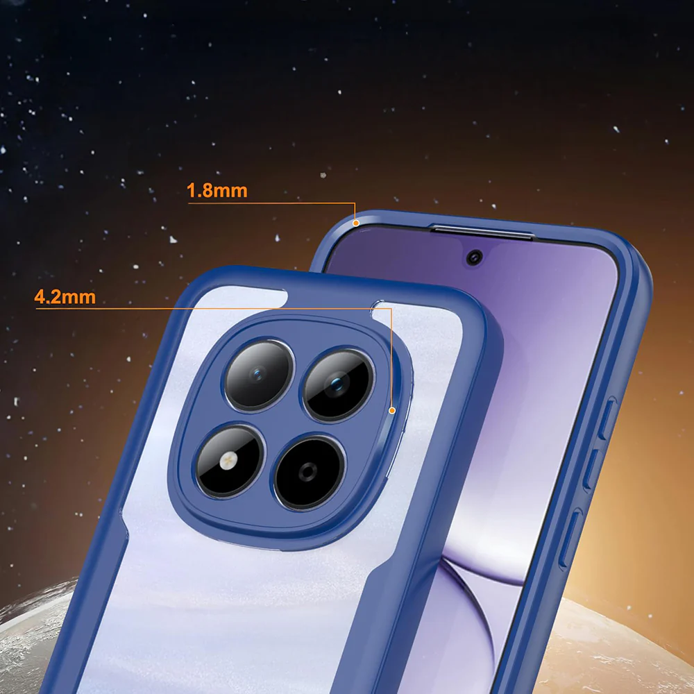 Handyhülle 360° mit Displayschutz für Xiaomi Redmi Note 15 Pro 5G, Techsuit ColorVerse, Transparent und Dunkelblau - Image 6