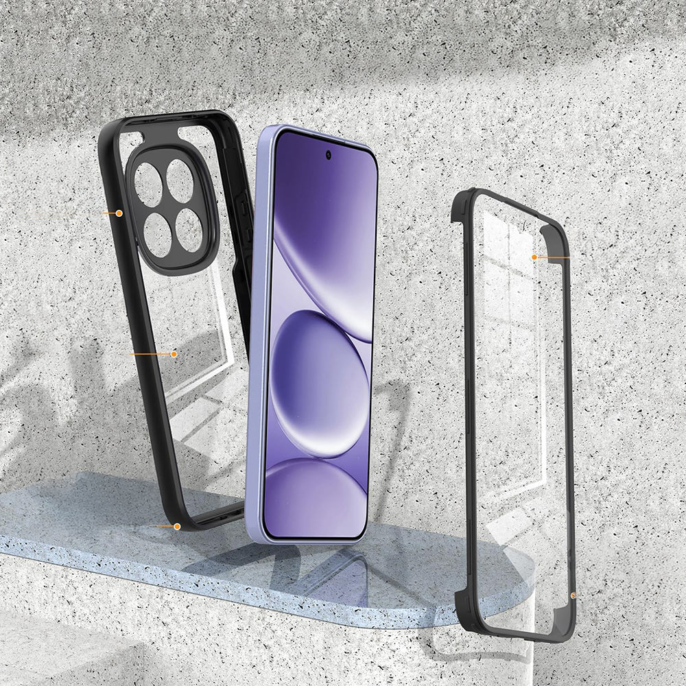 Handyhülle 360° mit Displayschutz für Xiaomi Redmi Note 15 Pro Plus 5G / POCO M8 Pro 5G, Techsuit ColorVerse, Transparent mit schwarzen Rahmen - Image 7