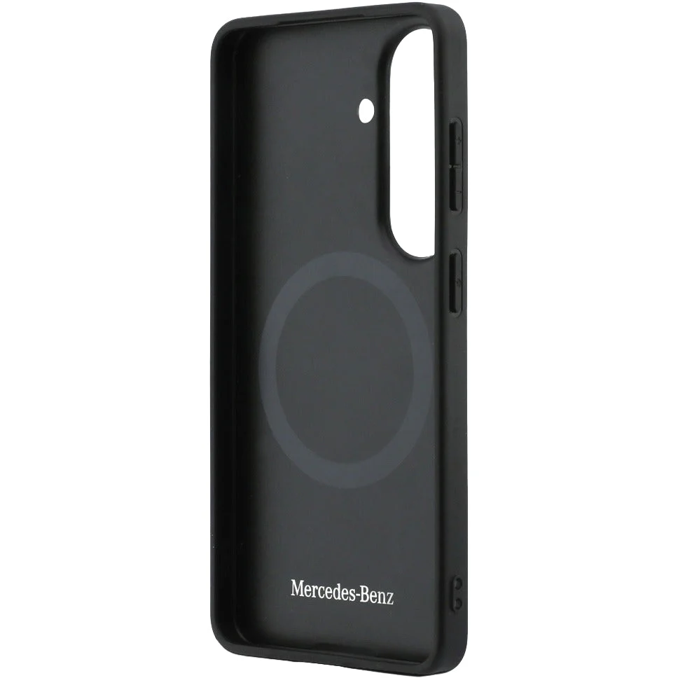 Handyhülle aus Echtleder für Galaxy S26, Mercedes-Benz Leather Vintage Logo, mit MagSafe, Schwarz mit elegantem Logo - Image 7