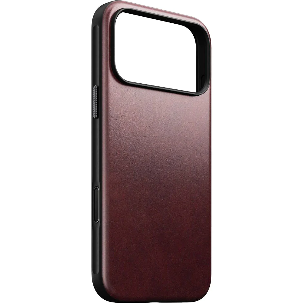Handyhülle aus Naturleder für iPhone 17 Pro Max, Nomad Modern Leather Case Horween Series mit MagSafe, Kastanienbraun - Image 4