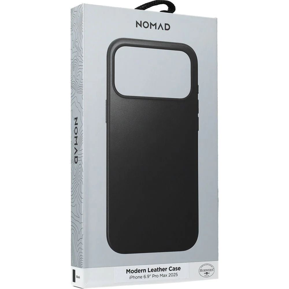 Handyhülle aus Naturleder für iPhone 17 Pro Max, Nomad Modern Leather Case Horween Series mit MagSafe, Schwarz - Image 7