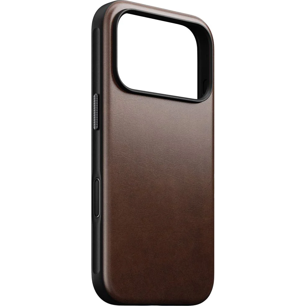 Handyhülle aus Naturleder für iPhone 17 Pro, Nomad Modern Leather Case Horween Series mit MagSafe, Rustikal Braun - Image 4