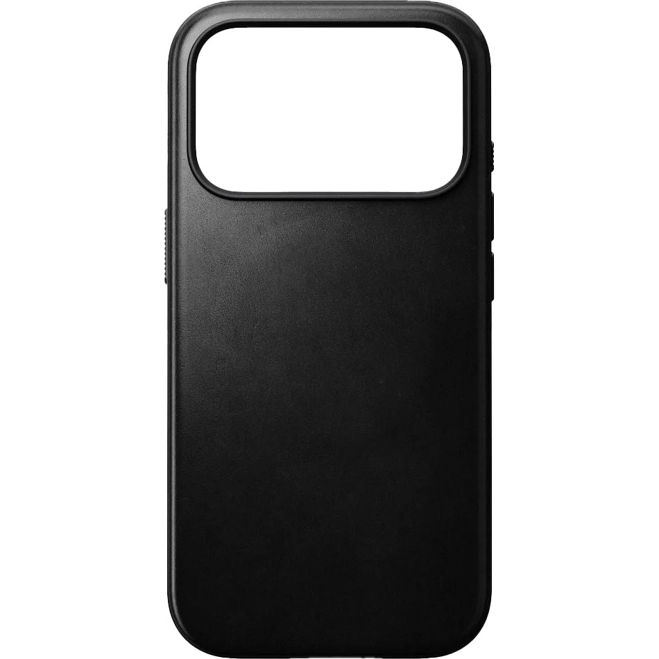 Handyhülle aus Naturleder für iPhone 17 Pro, Nomad Modern Leather Case Horween Series mit MagSafe, Schwarz