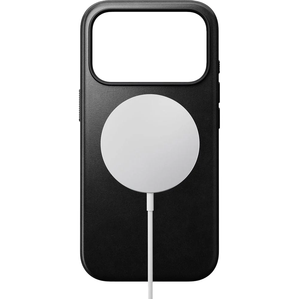 Handyhülle aus Naturleder für iPhone 17 Pro, Nomad Modern Leather Case Horween Series mit MagSafe, Schwarz - Image 3