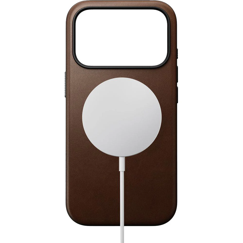 Handyhülle aus Naturleder für iPhone 17 Pro, Nomad Modern Leather Case mit MagSafe, Braun - Image 3