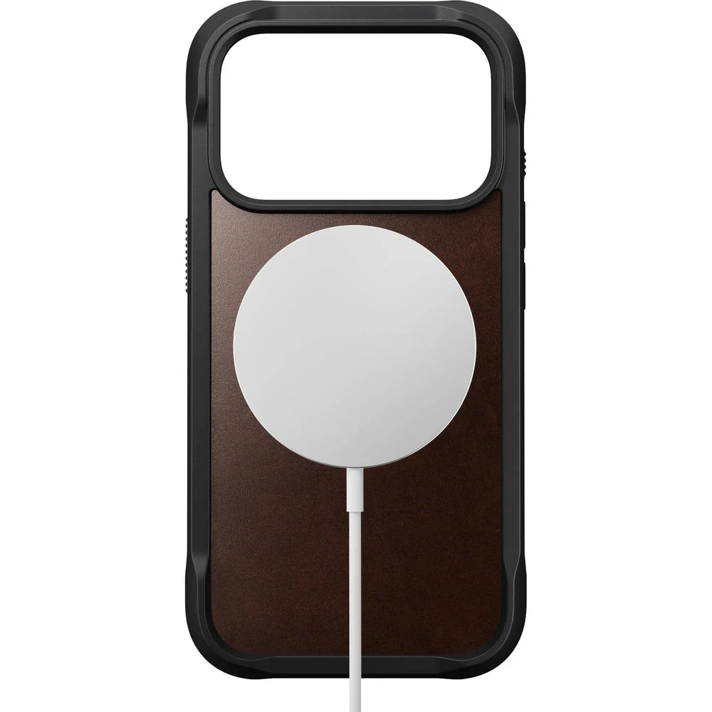 Handyhülle aus Naturleder für iPhone 17 Pro, Nomad Rugged Leather für MagSafe, Rustikal Braun - Image 2