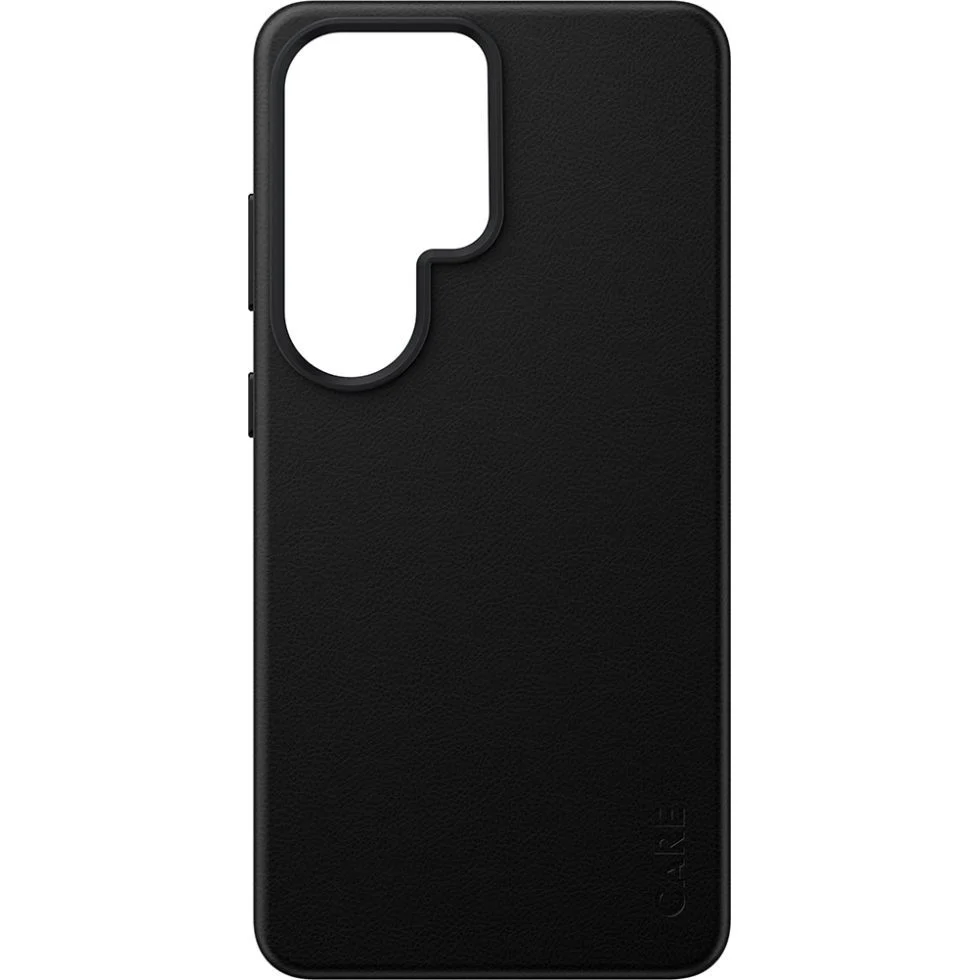 Handyhülle aus veganem Leder für Galaxy S26 Ultra, CARE by PanzerGlass Solo mit MagSafe, Schwarz