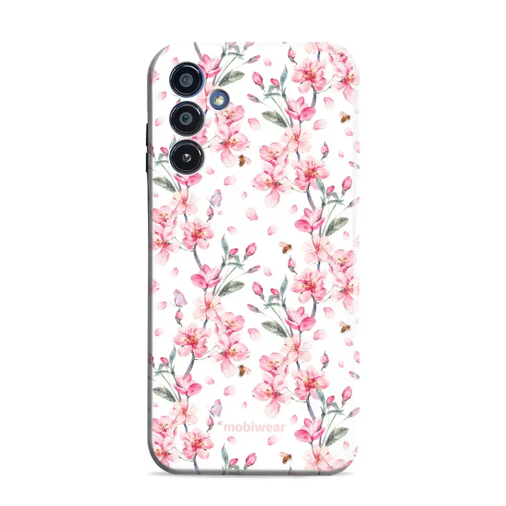 Handyhülle für Galaxy A15 5G, Mobiwear Elite Pro, Japanischer Blumenstrauß