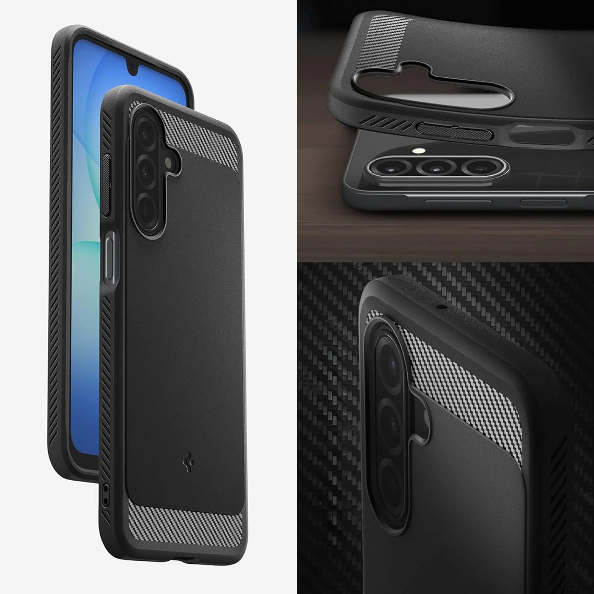 Handyhülle für Galaxy A17 4G / 5G, Spigen Rugged Armor, Schwarz - Image 13