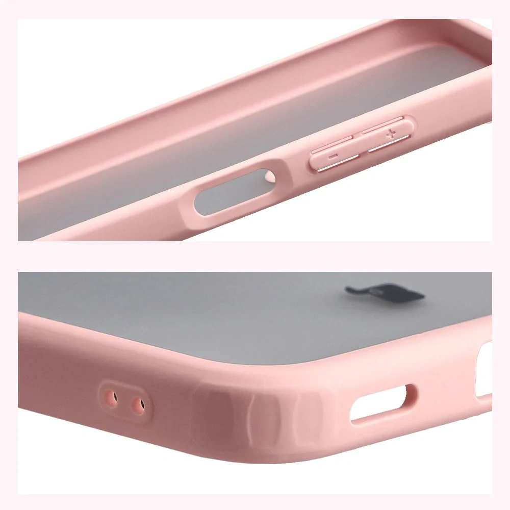 Handyhülle für Galaxy A17 5G, Bizon Case Angelo, Semitransparent mit hellrosa Rahmen - Image 4