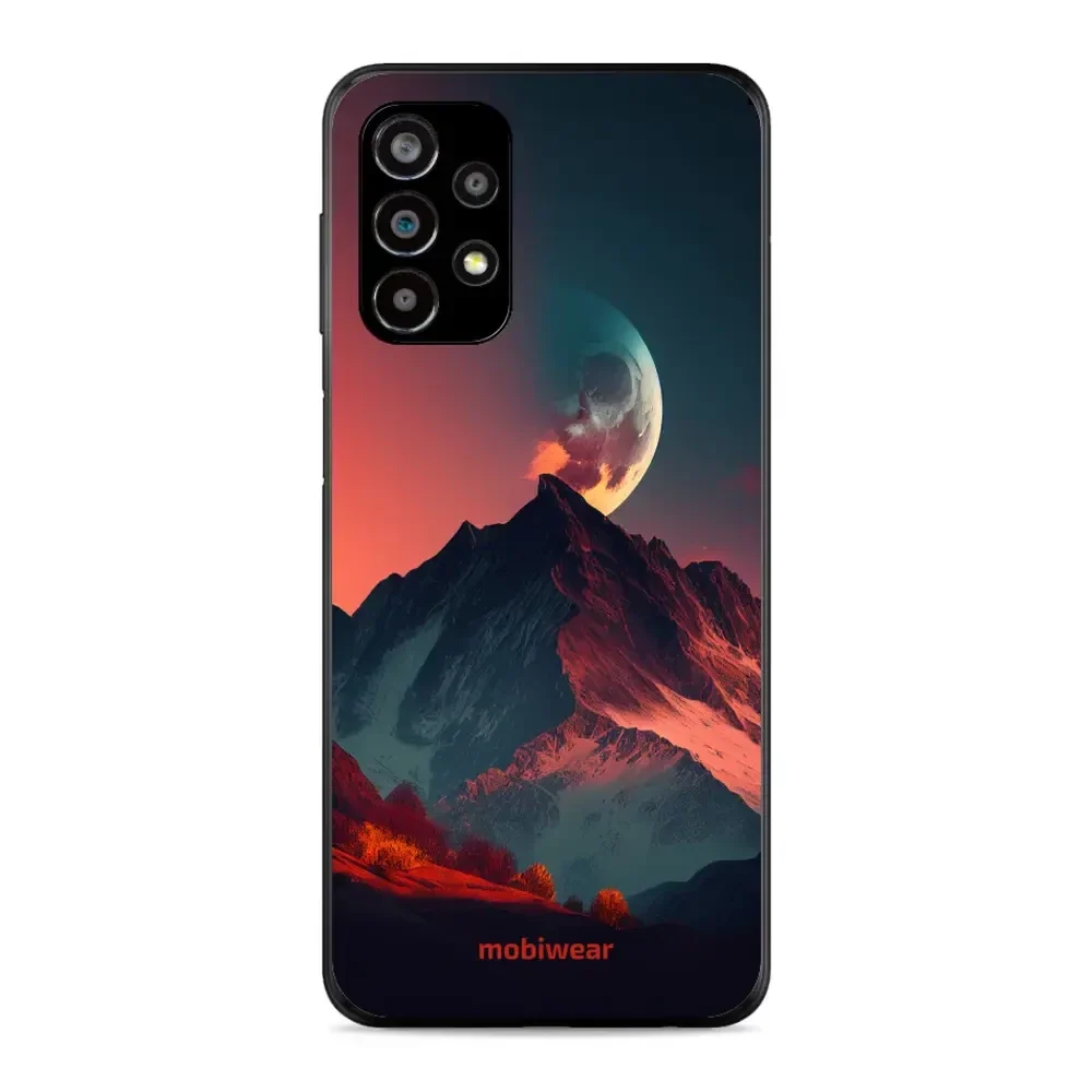 Handyhülle für Galaxy A23 4G, Mobiwear Glossy Case, Gebirgsdämmerung