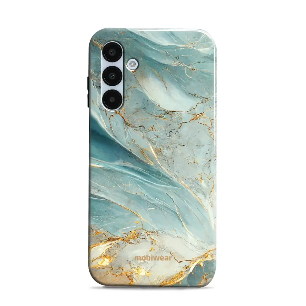 Handyhülle für Galaxy A25 5G, Mobiwear Elite Pro, Adern des Azur