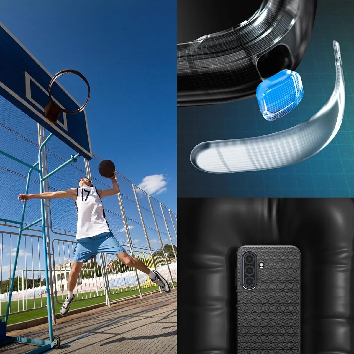 Handyhülle für Galaxy A26 5G, Spigen Liquid Air, Schwarz - Image 13