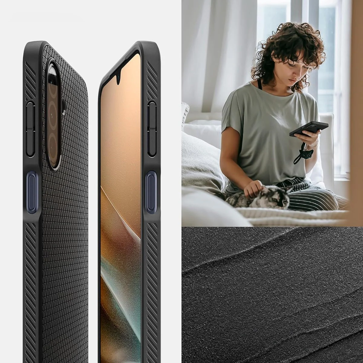 Handyhülle für Galaxy A26 5G, Spigen Liquid Air, Schwarz - Image 14