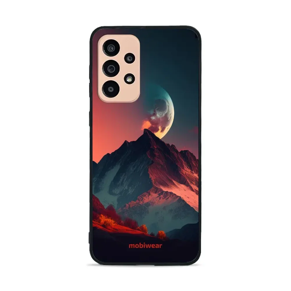 Handyhülle für Galaxy A33 5G, Mobiwear Glossy Case, Gebirgsdämmerung