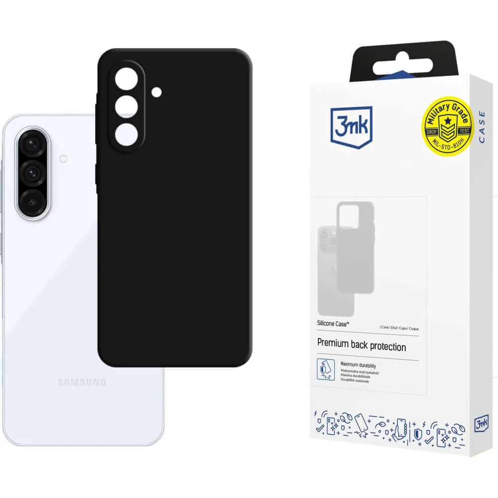 Handyhülle für Galaxy A36 5G, 3mk Silicone Case, Schwarz