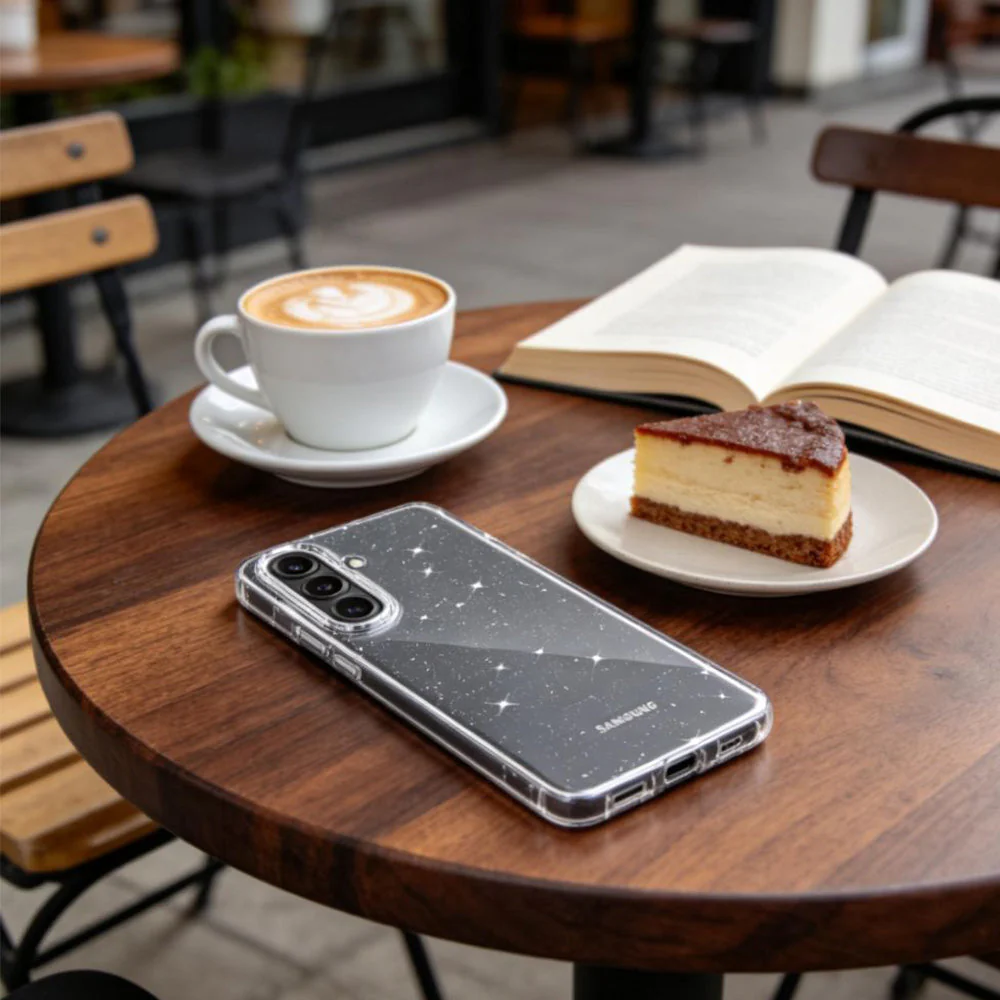 Handyhülle für Galaxy A37 5G / A36 5G, Tech-Protect FlexAir, Transparent mit Glitzer - Image 4