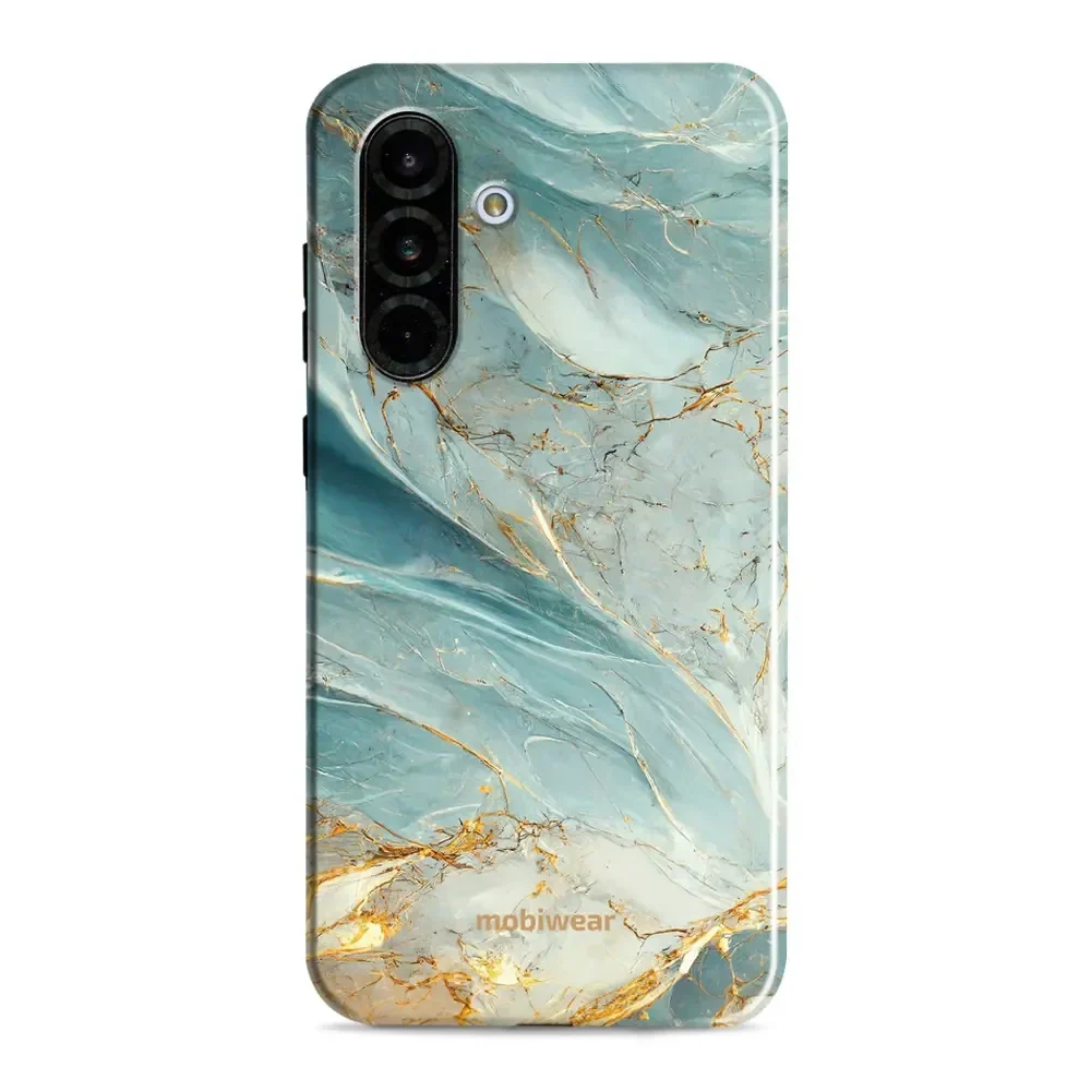 Handyhülle für Galaxy A36 5G, Mobiwear Elite Pro, Adern des Azur