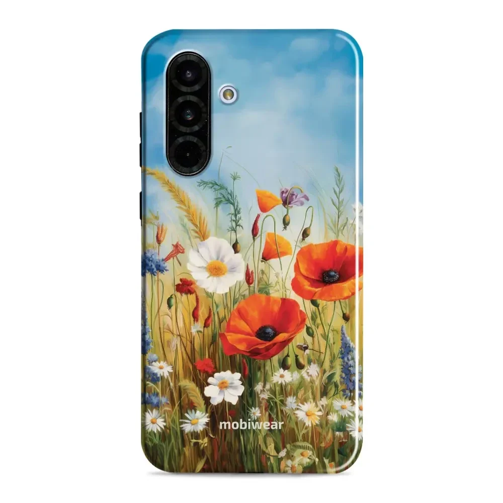 Handyhülle für Galaxy A36 5G, Mobiwear Elite Pro, Wiesenblumen