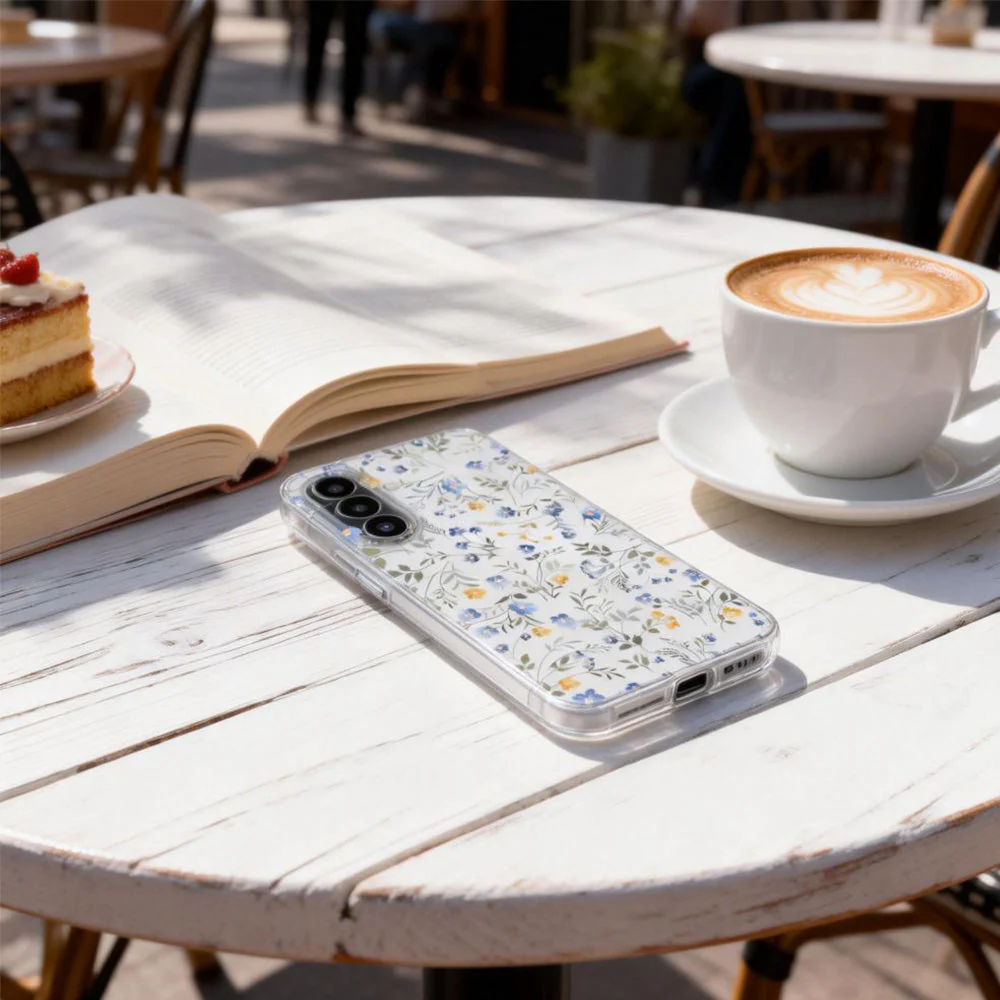Handyhülle für Galaxy A37 5G, Tech-Protect FlexAir, Transparent mit floralem Muster - Image 6