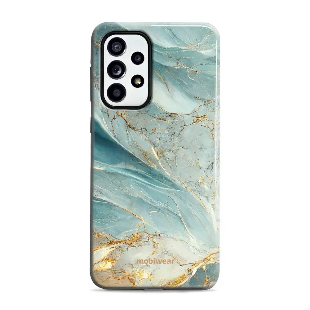Handyhülle für Galaxy A52, Mobiwear Elite Pro, Adern des Azur
