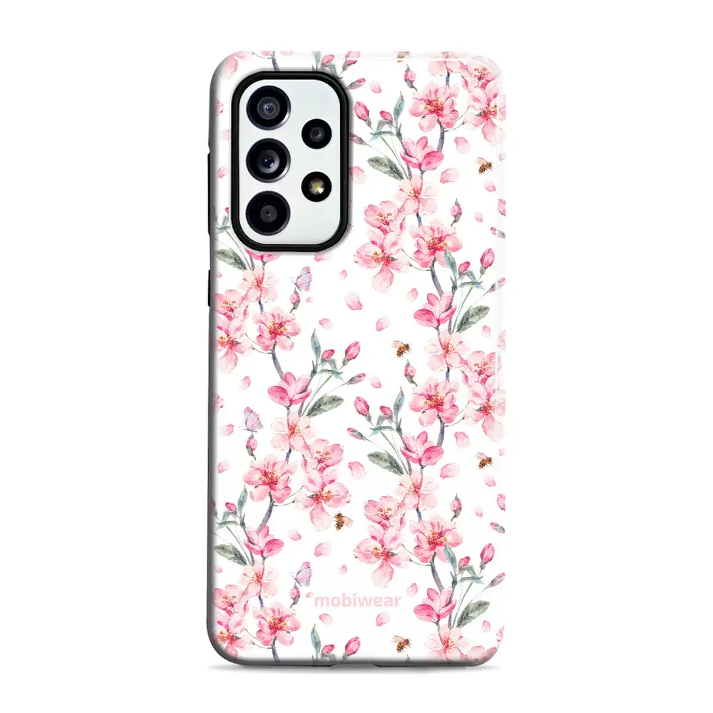 Handyhülle für Galaxy A52, Mobiwear Elite Pro, Japanischer Blumenstrauß
