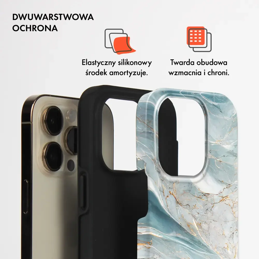 Handyhülle für Galaxy A53 5G, Mobiwear Elite Pro, Adern des Azur - Image 3