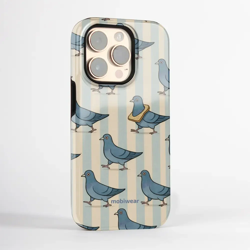 Handyhülle für Galaxy A54 5G, Mobiwear Elite Pro, Blaue Tauben - Image 2