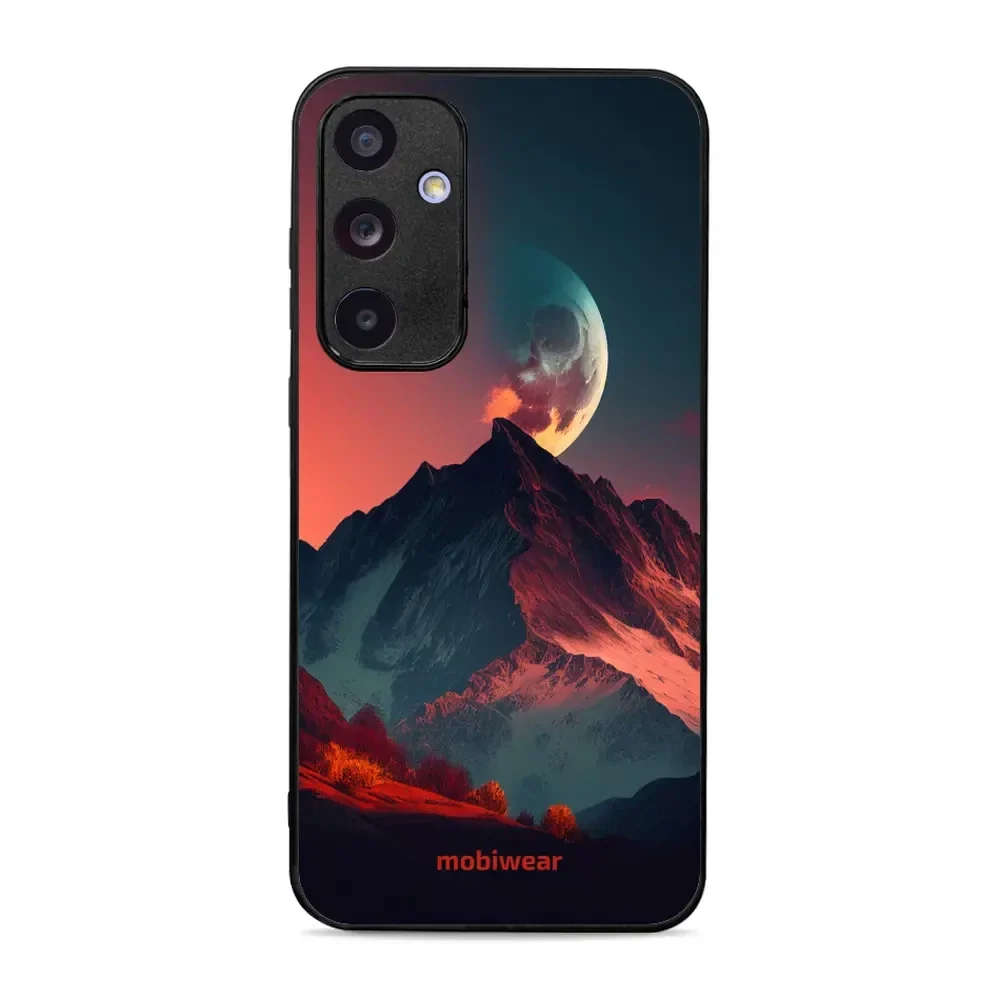 Handyhülle für Galaxy A55 5G, Mobiwear Glossy Case, Gebirgsdämmerung