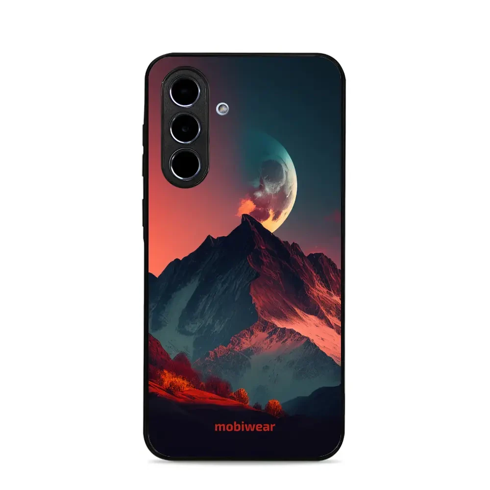 Handyhülle für Galaxy A56 5G, Mobiwear Glossy Case, Gebirgsdämmerung