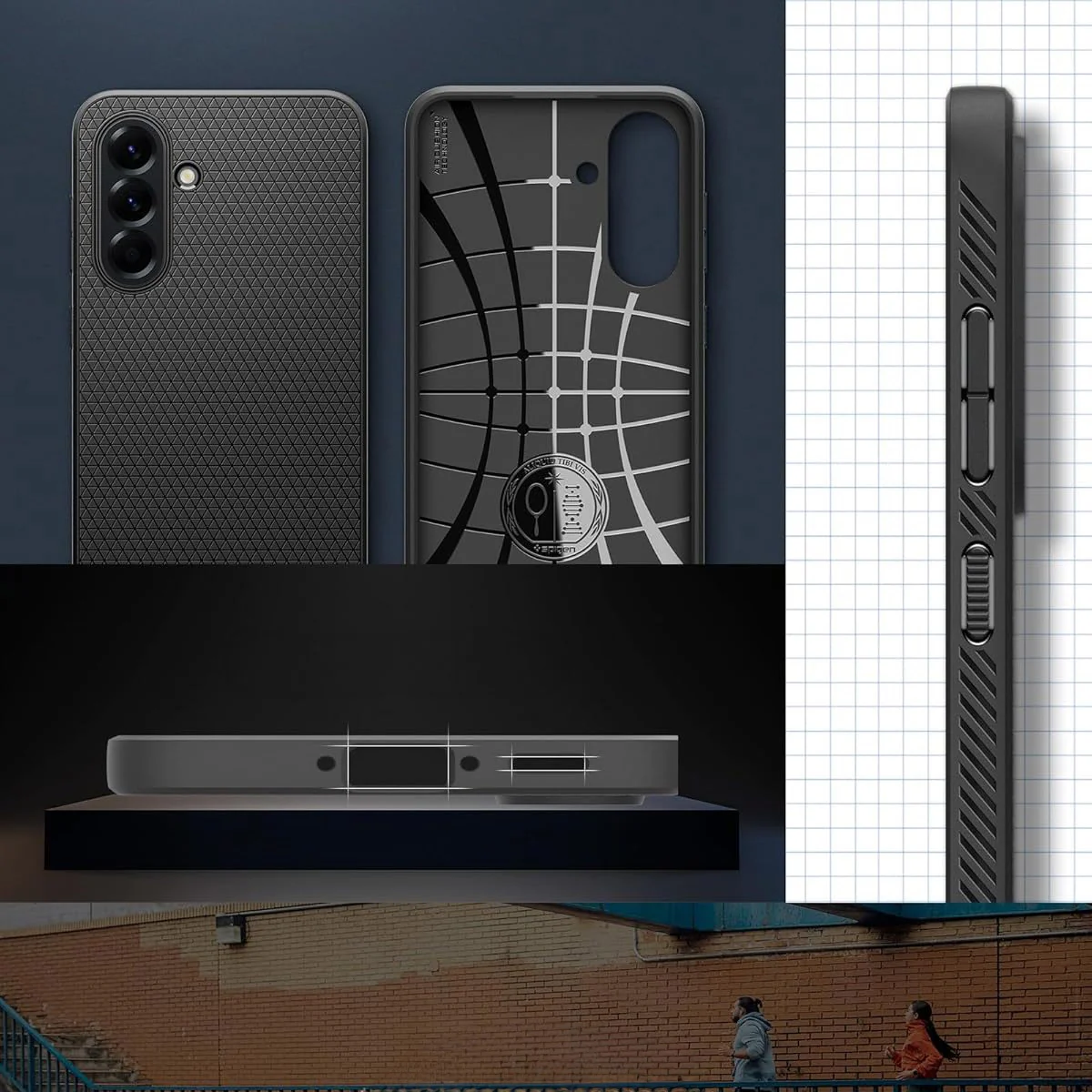 Handyhülle für Galaxy A56 5G, Spigen Liquid Air, Schwarz - Image 16