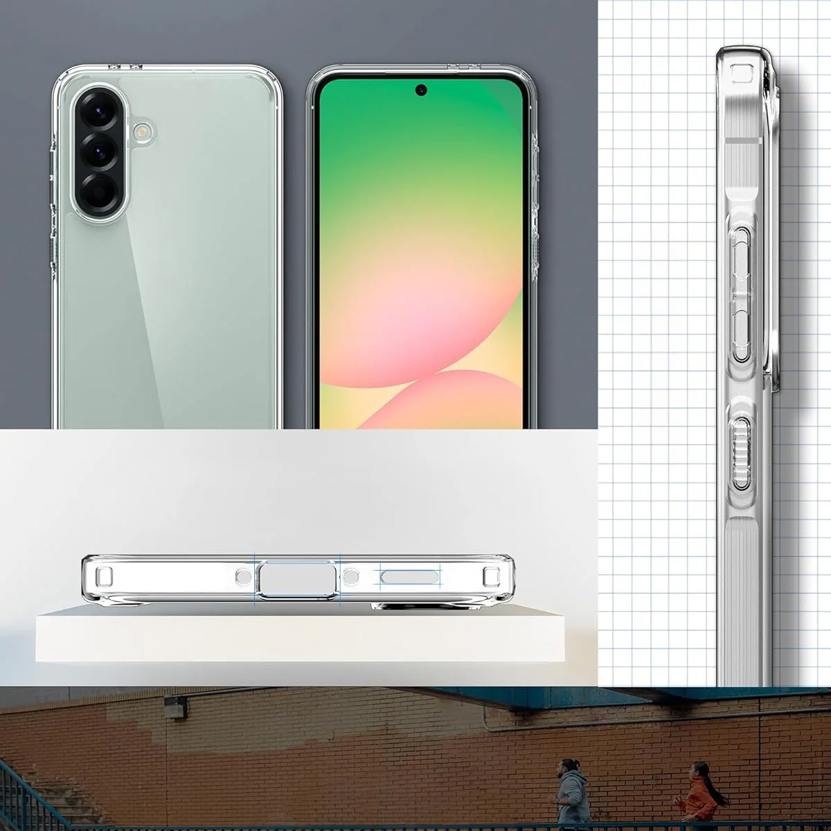 Handyhülle für Galaxy A56 5G, Spigen Ultra Hybrid, Transparent - Image 14