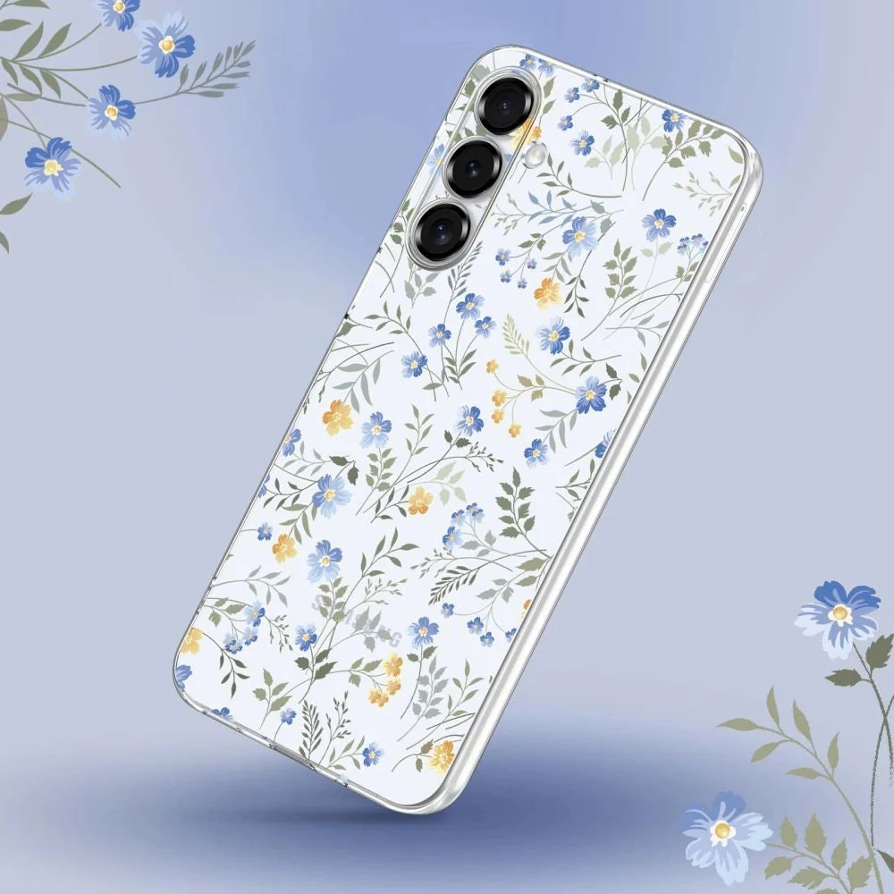 Handyhülle für Galaxy A56 5G, Tech-Protect Flexair, Transparent mit floralem Muster - Image 2