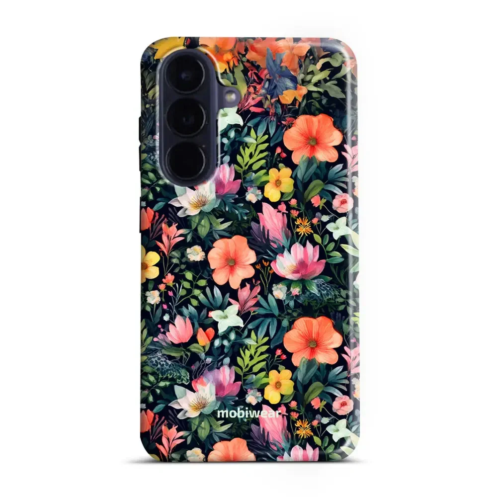 Handyhülle für Galaxy A57 5G, Mobiwear Elite Pro, Bunt-Blumig