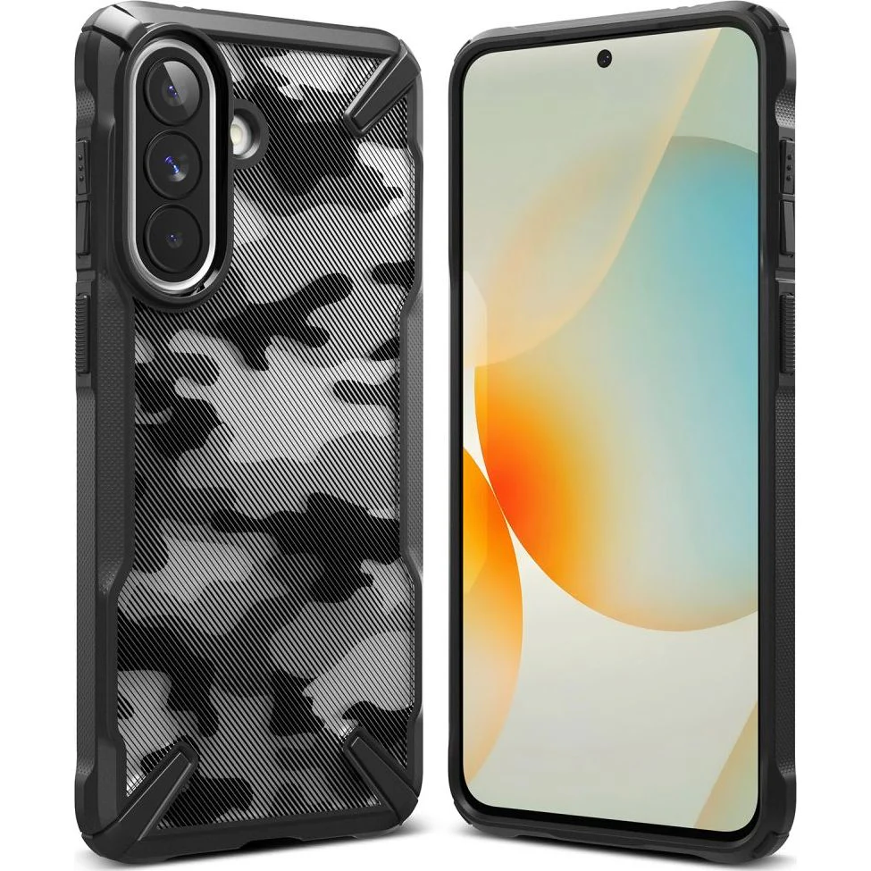 Handyhülle für Galaxy A57 5G, Ringke Fusion X, Schwarz mit Moro-Muster