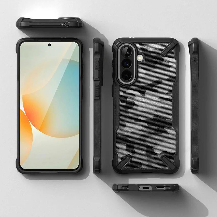 Handyhülle für Galaxy A57 5G, Ringke Fusion X, Schwarz mit Moro-Muster - Image 4