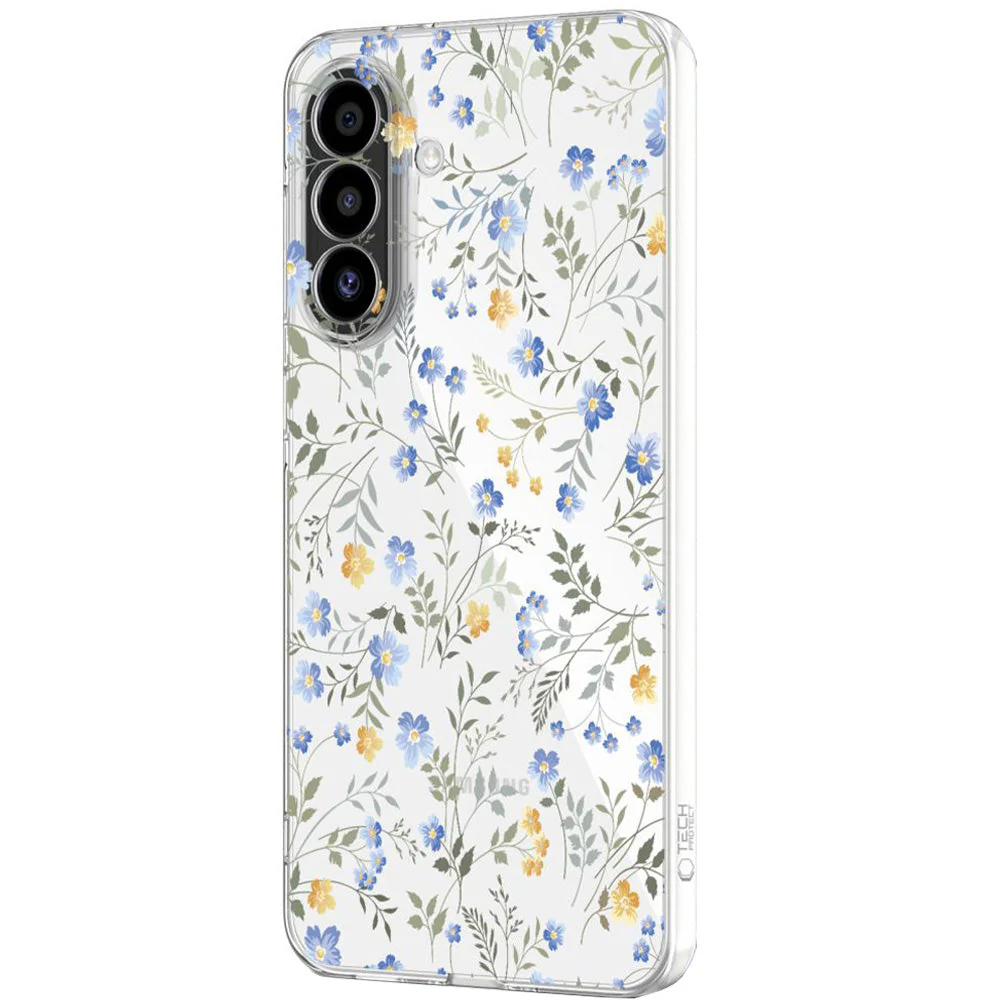 Handyhülle für Galaxy A57 5G, Tech-Protect FlexAir, Transparent mit floralem Muster - Image 2