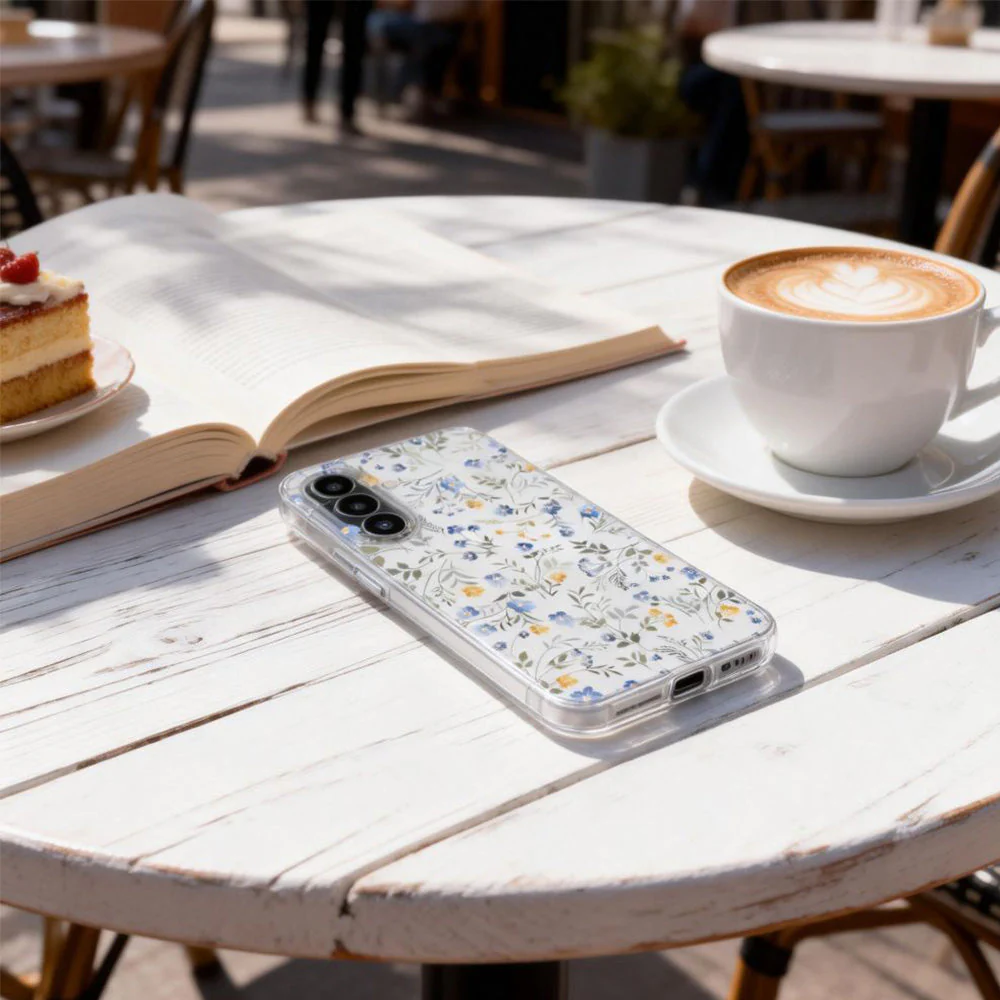 Handyhülle für Galaxy A57 5G, Tech-Protect FlexAir, Transparent mit floralem Muster - Image 6