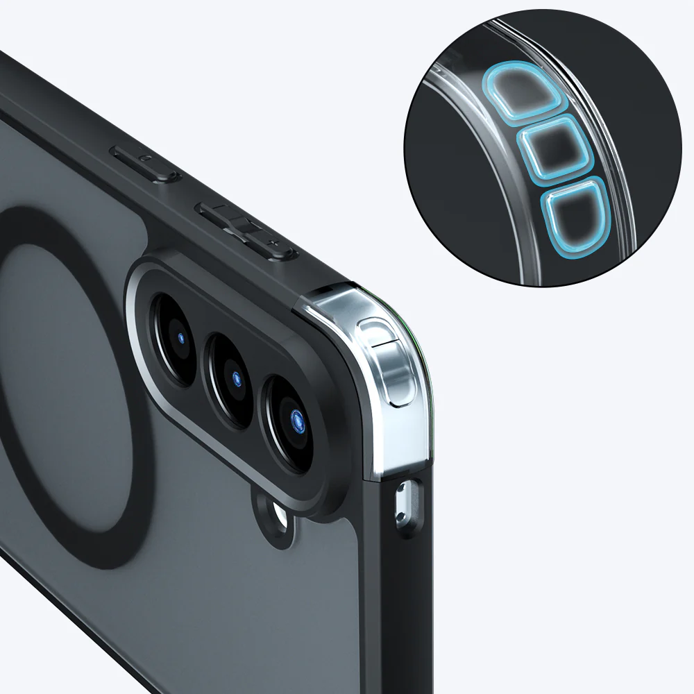 Handyhülle für Galaxy A57 5G, Techsuit PureFrost MagSafe, Durchscheinend mit schwarzen Rahmen - Image 5