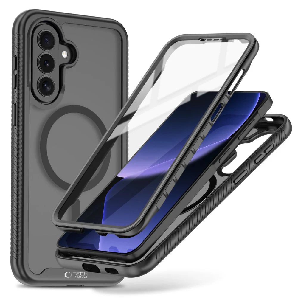 Handyhülle für Galaxy A57 5G, Tech-Protect Defense mit MagSafe, mattes Schwarz