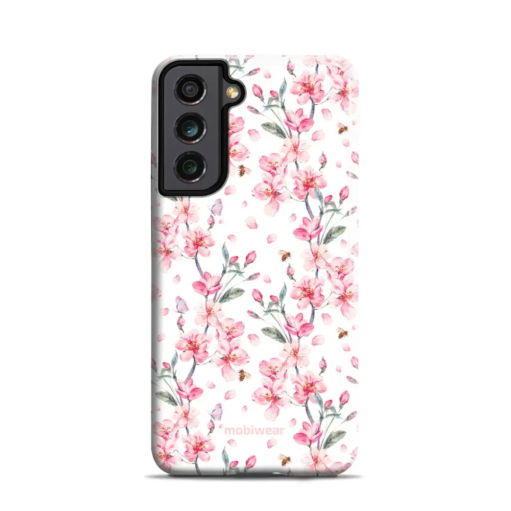 Handyhülle für Galaxy S21 FE, Mobiwear Elite Pro, Japanischer Blumenstrauß