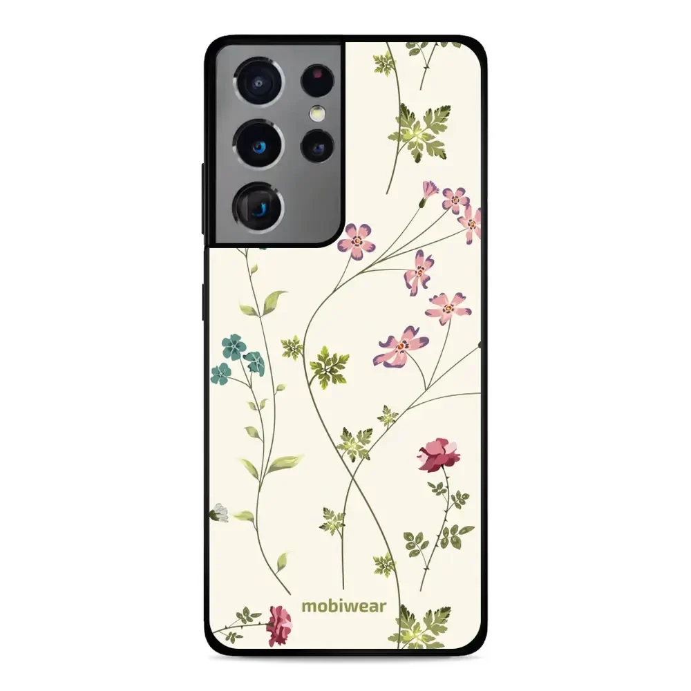 Handyhülle für Galaxy S21 Ultra, Mobiwear Glossy Case, Idyllische Blüte
