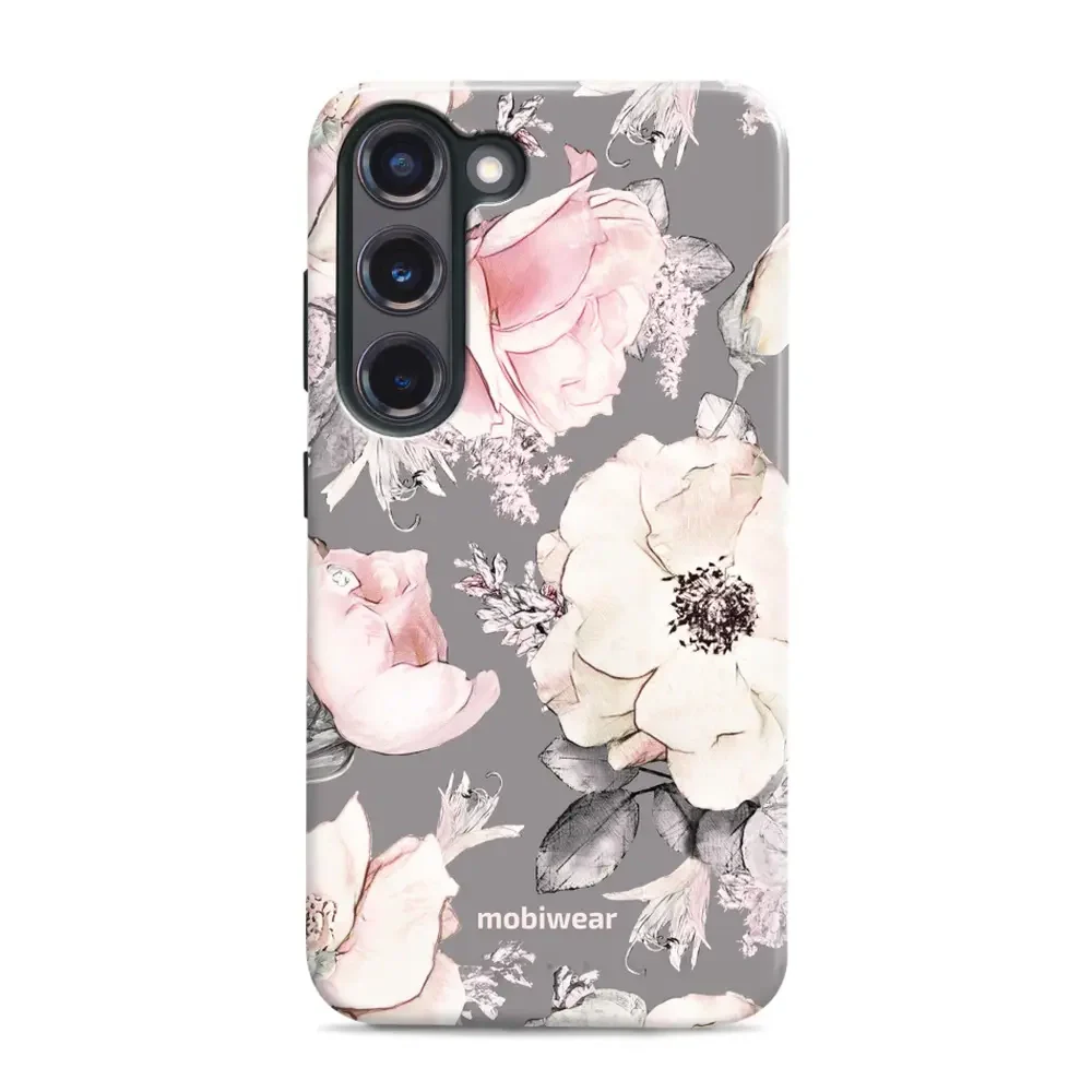 Handyhülle für Galaxy S23 Plus, Mobiwear Elite Pro, Rosa-Blumig